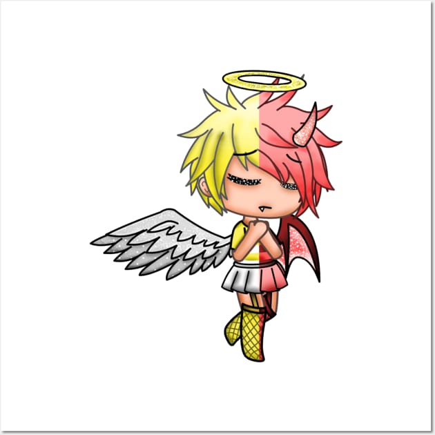 Gacha Life Half Demon, Half Angle Wall Art by I'm_Bored_So_Im_Doing_This